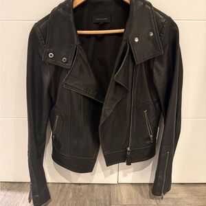 Mackage Black Leather Biker Jacket